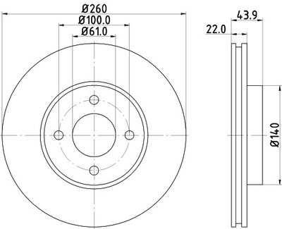 HELLA 8DD 355 118-291 ДИСК ТОРМОЗНОЙ