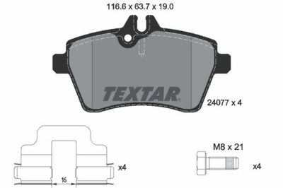 КОЛОДКИ ТОРМОЗНЫЕ DB ПЕРЕД W169 A-KLASA 2407701