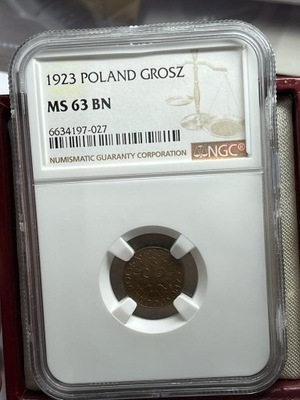 1 GROSZ 1923 MS 63