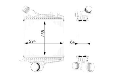 MAHLE ИНТЕРКУЛЕР РАДИАТОР ВОЗДУХА DOLOTOWEGO AUDI Q7 Q8 VW