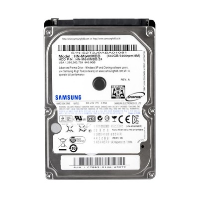 SAMSUNG 640GB 5.4K 8MB SATA II 2.5'' HN-M640MBB