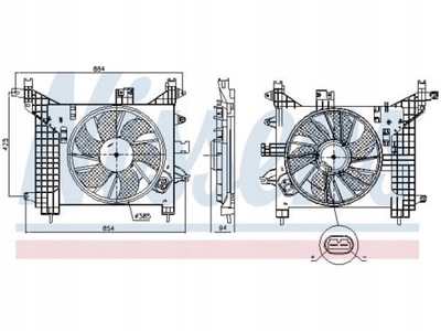Nissens 85891 вентилятор, охолодження двигуна фото №1