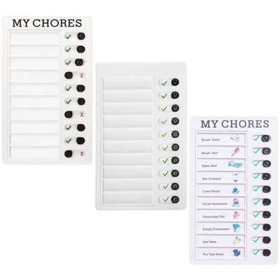 3 szt. Wykres choreograficzny dla dzieci Memo Checklist Board