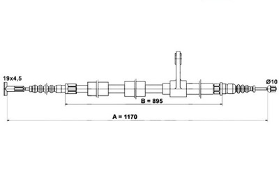Ate трос тормоза ручного alfa romeo 147 1.6-3.2 фото №1