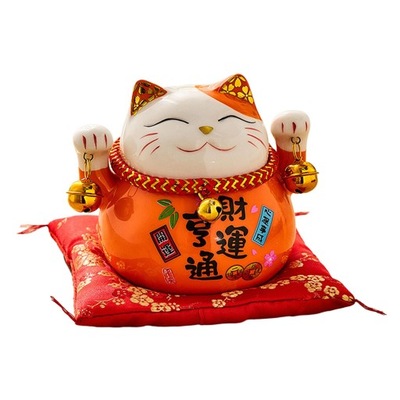 Szczęśliwy kot, z nadchodzącym szczęściem Japoński szczęśliwy kot, ramię może zamachnąć bogactwem
