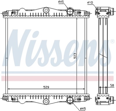 RADUADOR SISTEMA DE REFRIGERACIÓN DEL MOTOR ** FIRST NISSENS 614450  