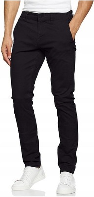 Only Sons Granatowe Chinosy Slim Fit Męskie 34/32