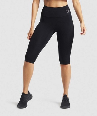 6528 GYMSHARK Training Cropped 3/4 legginsy S