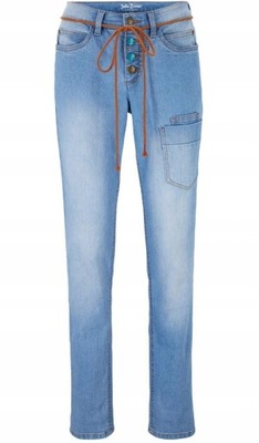 32^JOHN BANER- cienki Jeans bojówki z elastyną 50