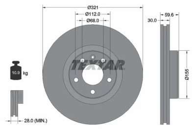 92132305 DISCO DE FRENADO AUDI A6/A8  