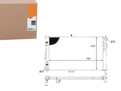Nrf 59019 радиатор, система охлаждение двигателя фото №1
