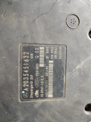 Блок гидравлический abs esp a2035451632 do mercedes benz w203 фото №1