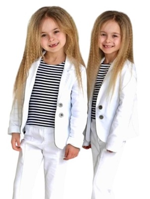 Biała Marynarka Jeans QBA Kids r.110