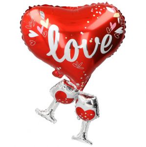 Balon foliowy serce XXL czerwone TE AMO Walentynki