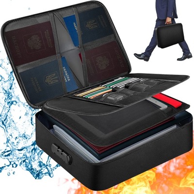 TORBA OGNIOODPORNA NA DOKUMENTY Z UCHWYTĄ DO PRZEWOZU Z UCHWYTAMI