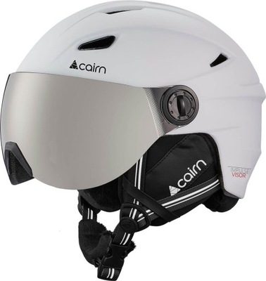 Kask narciarski z wizjerem Impulse Visor 01 biały Cairn 59-60