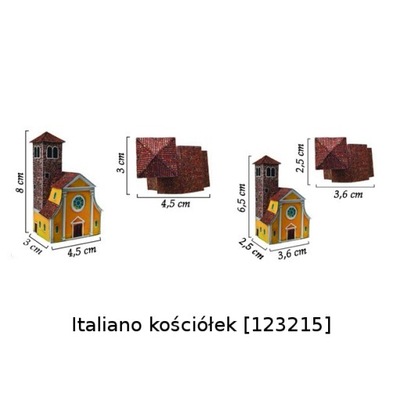 MDK Makiety domki do sklejania Italiano kościółek