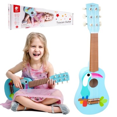 Gitara Drewniana dla Dzieci Classic World Nauka GRY Muzyka Nuty Instryment