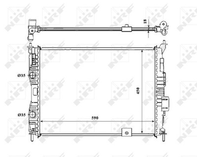 NRF 53846 CHLODNICA, SISTEMA DE REFRIGERACIÓN DEL MOTOR  