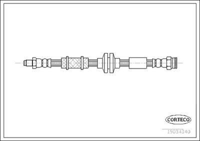 CORTECO 19034340 ПРОВОД ТОРМОЗНОЙ ЕЛАСТИЧНЫЙ фото