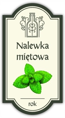 Nalewka MIĘTOWA - etykieta na butelkę 1 szt.