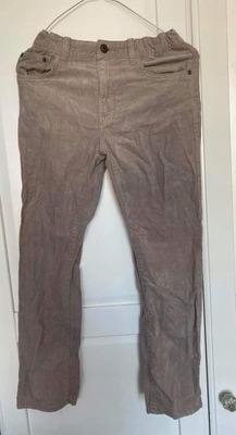H&M HM Spodnie sztruksowe beżowe 134