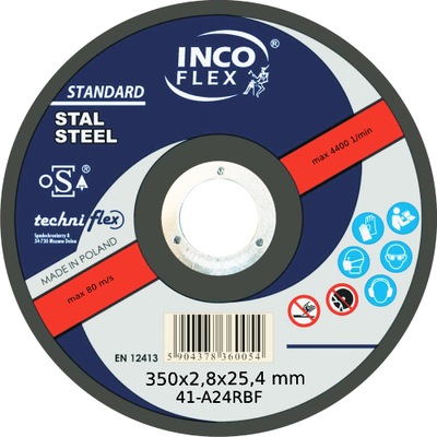 DISCOS 350X2,8X25,4 DO DE CORTADURA ACERO INCOFLEX  