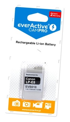 Akumulator everActive CamPro do Canon LP-E8 7,4V