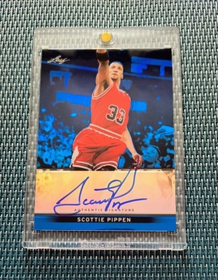 Karty NBA Scottie Pippen Autograf Leaf limit 25