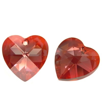 Swarovski 6228 Serce Heart 14mm Crystal Red Magma