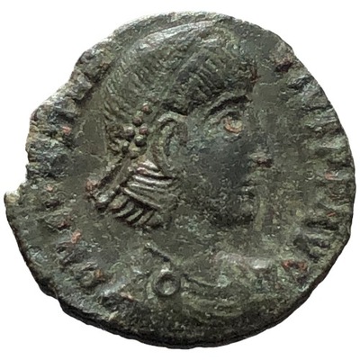 T. 82404. Rzym - Konstancjusz II - follis - śmierć jeźdźca!