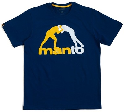 MANTO koszulka T-shirt LOGO granatowy - rozmiar M