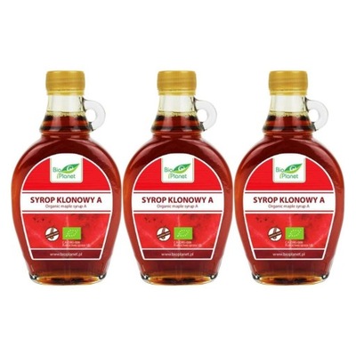 3 x Syrop Klonowy typ A Bio 250ml Bio Planet