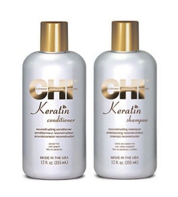 CHI KERATIN zestaw szampon odżywka 2 x 355 ml