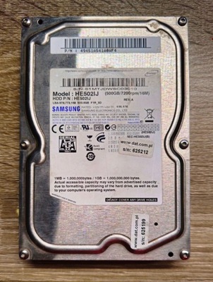 Dysk Samsung HE502IJ 500GB