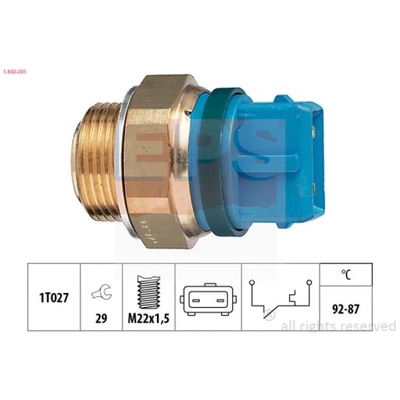 CONMUTADOR TERMICZNY, VENTILADOR DEL RADIADOR EPS 1.850.201  