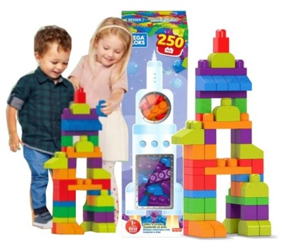 MEGA BLOKS KLOCKI 250 DUŻYCH KLOCKÓW zestaw