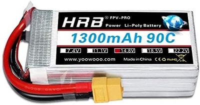 11.1V 1300mAh 90C 3S HRB Bateria Lipo wtyczką XT60