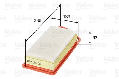 VALEO 585017 ФИЛЬТР ВОЗДУХА