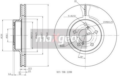 MAXGEAR 19-2505MAX ДИСК ГАЛЬМІВНИЙ