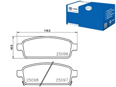 КОМПЛЕКТ КОЛОДОК ШАЛЬМІВНИХ HELLA PAGID 1605262 16