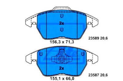 ATE КОЛОДКИ ТОРМОЗНЫЕ AUDI A1 SEAT IBIZA IV IBIZA I