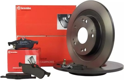 Brembo гальмівні диски+ гальмівні колодки задня honda civic ix 276mm фото №1