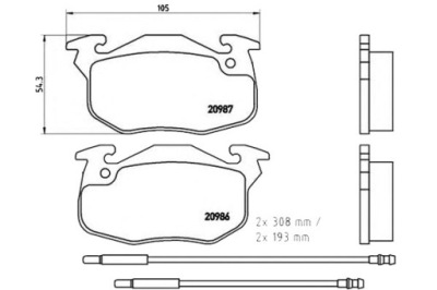 BREMBO PLAQUETTES FREIN PEUGEOT/RENAULT CLIO,R5-R21 