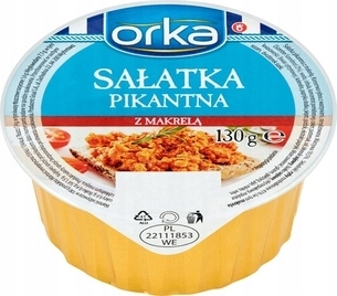 Sałatka pikantna z makrelą 130g Orka