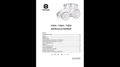 NUEVO HOLLAND TCE40 – TCE45 – TCE50 MANUAL REPARACIÓN POR POLSKU  