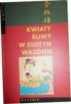 Kwiaty śliwy w złotym wazonie - R. Chmielewski