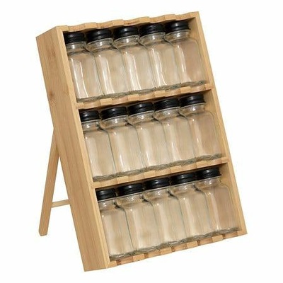 Stojak na przyprawy z pojemniczkami BAMBUSOWY