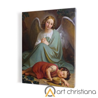 Obraz religijny canvas z Aniołem Stróżem