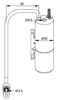 DESHUMECTADOR DE ACONDICIONADOR OPEL VECTRA C 02-/SAAB 9-3 02- NRF  